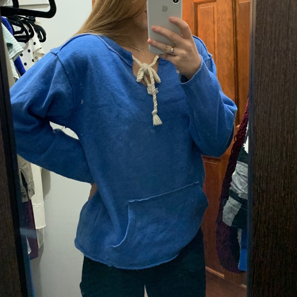 Blue hoodie